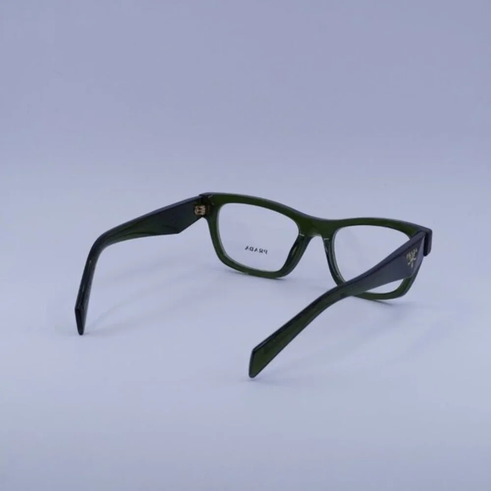 Prada PRB01V 19Z1O1 Eyeglasses Transparent Bottle Green 54mm Cat Eye Frame - Picture 9 of 10